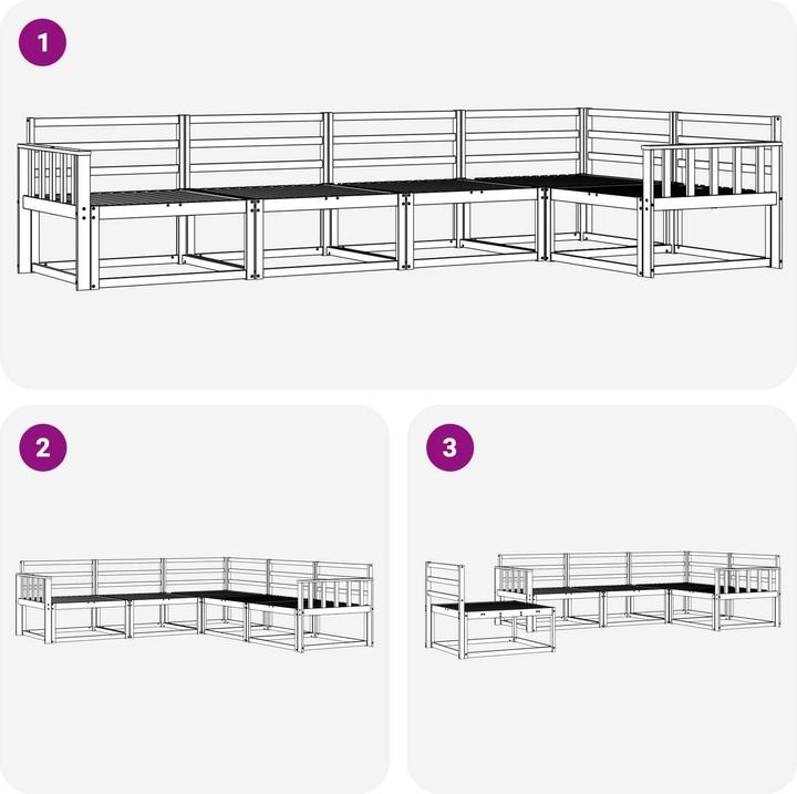 Produktbild vidaXL Gartenmöbel Set