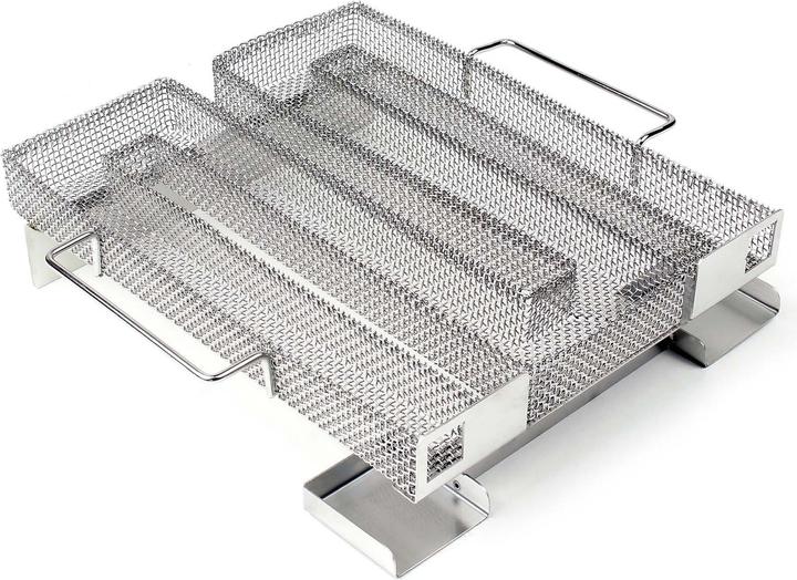 Wiltec BBQ Sparbrand 22,5x22,5x5,5cm Edelstahl Kaltrauchgenerator