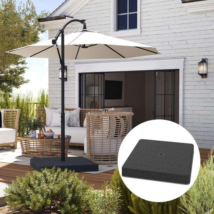 Produktbild Outsunny Schirmgewichte Kunststoff, Polyester Schwarz
