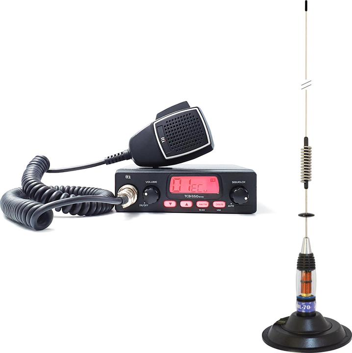 Aim TTi CB TTi TCB-550 EVO radio package + PNI ML70 antenna with magnet, 70 cm, 26-30 MHz, 200 W