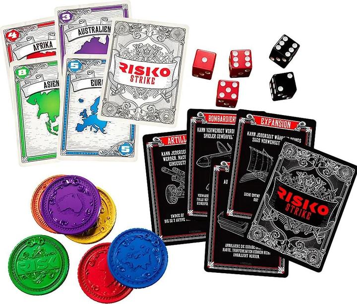 Actual product image Hasbro Gaming Risk Strike card and dice game, strategic card game for 2 - 5 players, 20 min, family (German, 2 - 5 Players)
