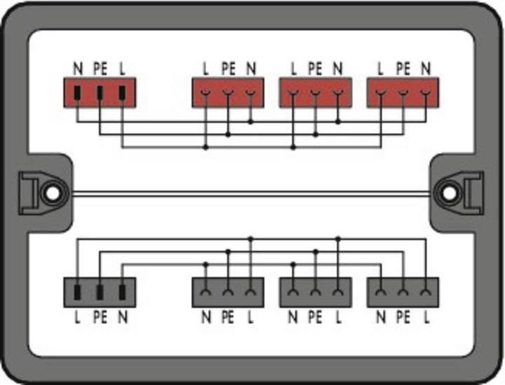 Produktbild Wago 899-631/311-000 Verteilerbox Verteilung Wechselstrom (230 V), schwarz (Verteiler)