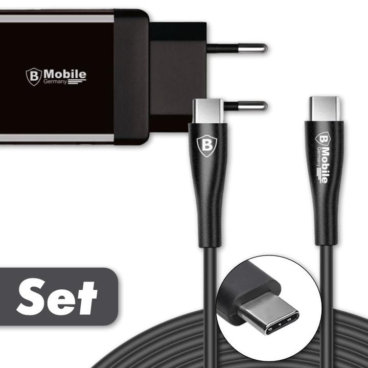 Actual product image Hermex USB-C to USB-C Cable with USB Power Adapter Quick Charge Adapter (20 W, 2 ports)
