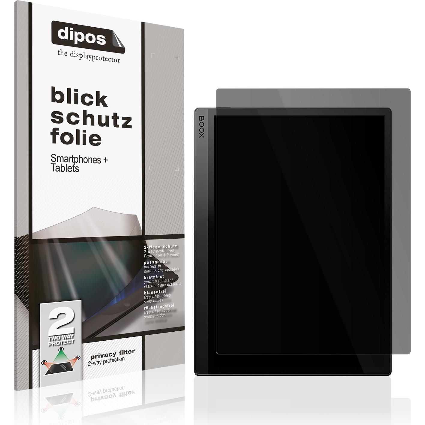 Dipos Blickschutzfolie 2-Way Anti-Shock (1 Stück, Boox Tab Ultra C), Tablet Schutzfolie