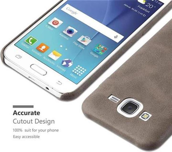 Actual product image Cadorabo Hard cover faux leather with texture (Samsung Galaxy J5 (2015))