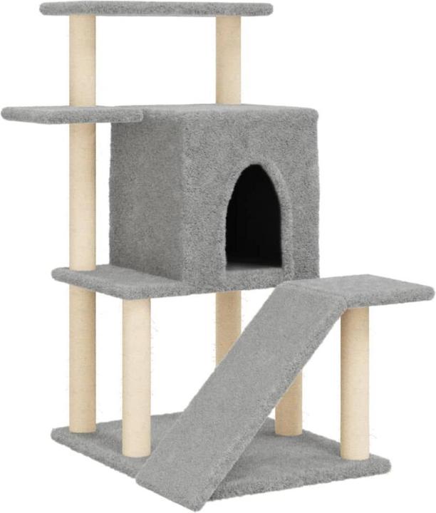 Image du produit vidaXL Kratzbaum mit Sisal-Kratzsäulen Hellgrau 97 cm,Farbe (97 cm, Gris clair)