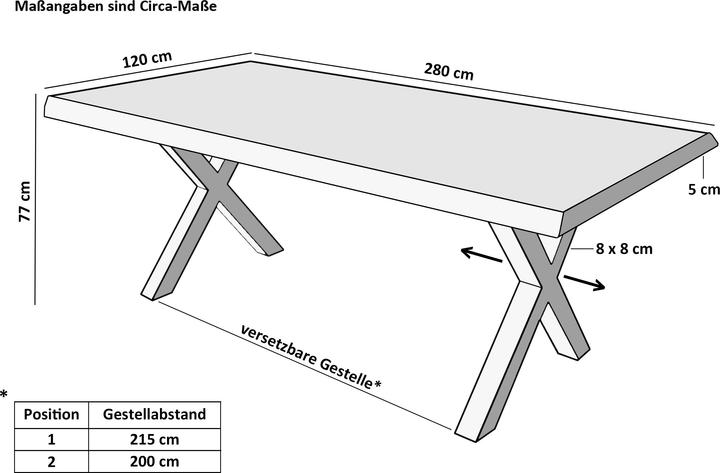 Image du produit SAM CALI Baumkante massiv Akazie