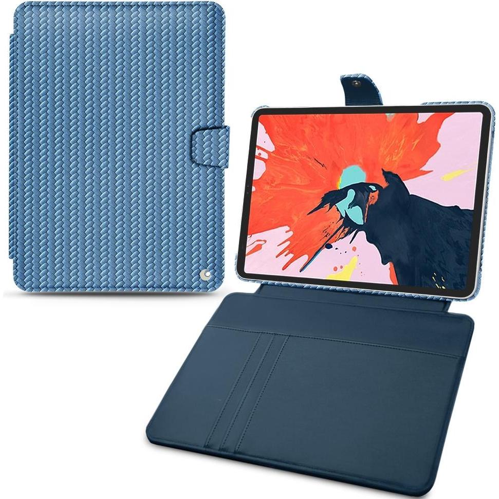Noreve Lederschutzhülle Wallet (iPad Pro 12.9 2018 (3. Gen)), Tablet Hülle, Blau
