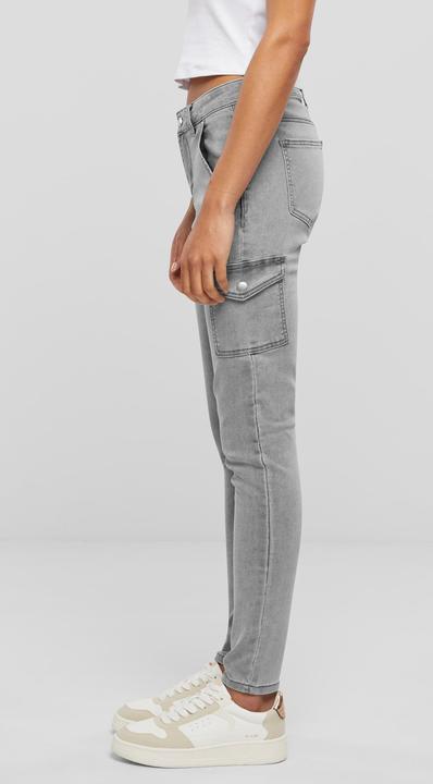 Actual product image Cloud 5ive Cloud5ive ladies high waist cargo jeans trousers with washed look - 131275 (S)
