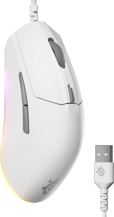 Produktbild SteelSeries Rival 3 Gen 2 - White (Kabelgebunden)
