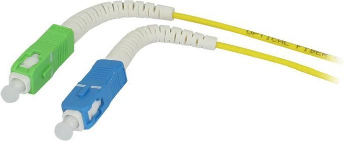 Actual product image Synergy 21 Fibre optic 1-fibre patch cable 1.0mtr.SC-SC(APC), 9/125u, OS2, G657A2, OD=2mm, flexible bend (S/UTP, 1 m)