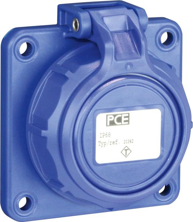 Actual product image PCE 20352-8b Socket outlet with hinged cover 16A 3p 250V IP66/68 Nautilus