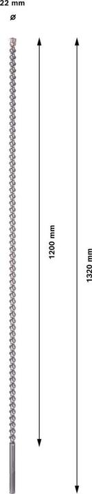 Produktbild Bosch Professional Zubehör Hammerbohrer SDS max-7, 22 x 1200 x 1320 mm (22 mm)