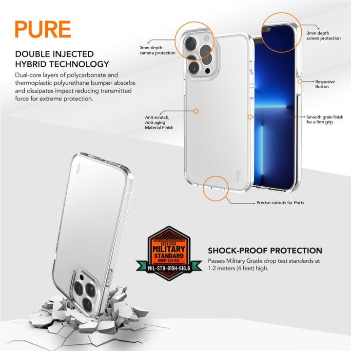 Actual product image Ugly Rubber Pure case for iPhone 12 / 12 Pro 6,1" clear