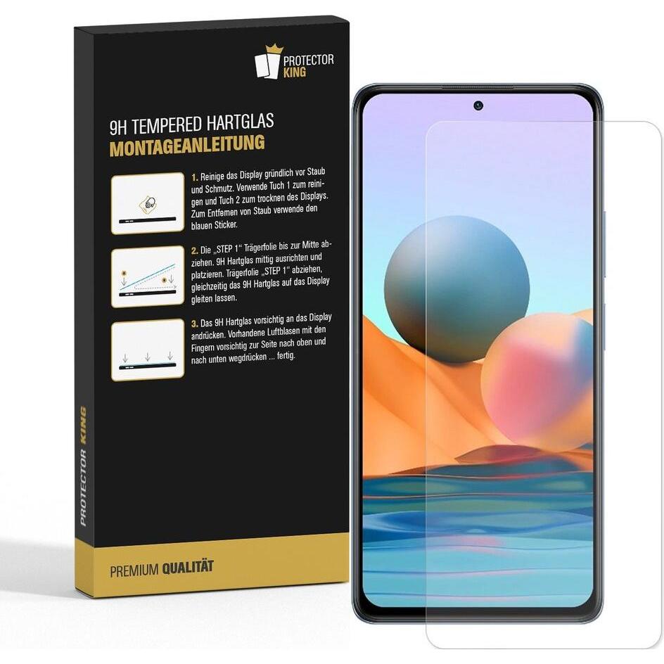 Thumbnail - Protectorking 2x echtes Tempered 9H Panzerhartglas 3D KLAR (2 Stück, Xiaomi Redmi Note 10 Pro Max), Smartphone Schutzfol...
