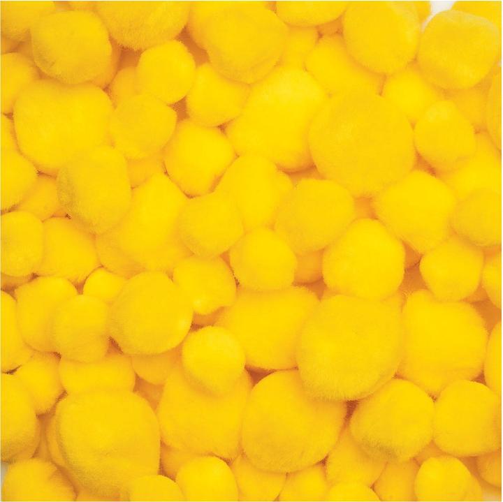 Actual product image Colorations Colouring - Pom Poms yellow, 100 pieces.
