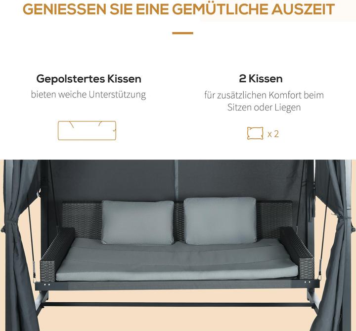 Image du produit Outsunny Hollywoodschaukel mit Pergola