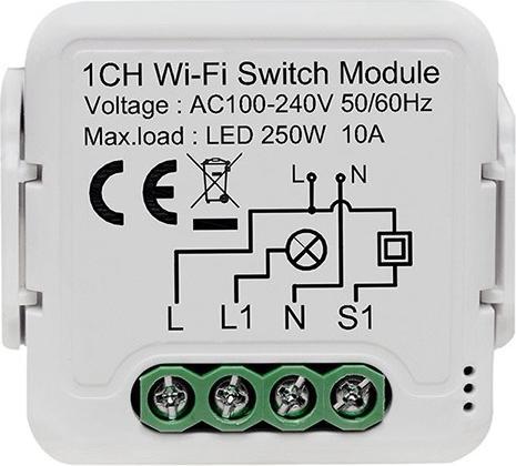 Actual product image Netplus NPLLSW01-10A - Smart Relay Switch Module 10A 1-channel Wi-Fi (Switch actuator)