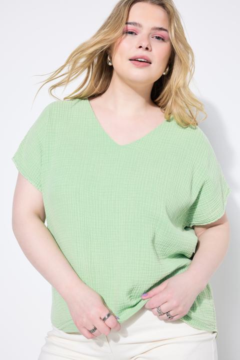 Produktbild Studio Untold Blusenshirt, oversized, Musselin, V-Ausschnitt (46, 48)