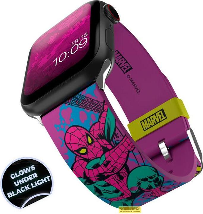 Actual product image Moby Fox Marvel bracelet pour smartwatch Spider-Man Blacklight (Silicone)