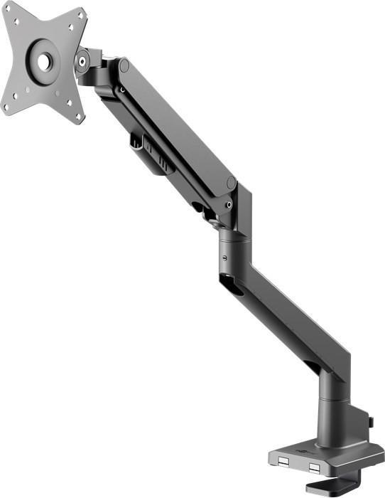 Goobay Single-Monitorhalterung mit Gasdruckfeder, schwarz (Standfuss, 31.89", 9 kg)