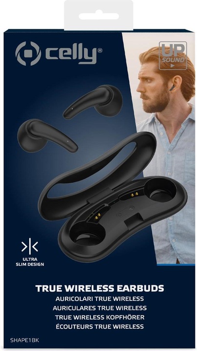 Produktbild Celly SHAPE1 True Wireless Stereo (TWS) In-Ear Musik- und Bluetooth-Headset Schwarz (3.50 h, Kabellos)