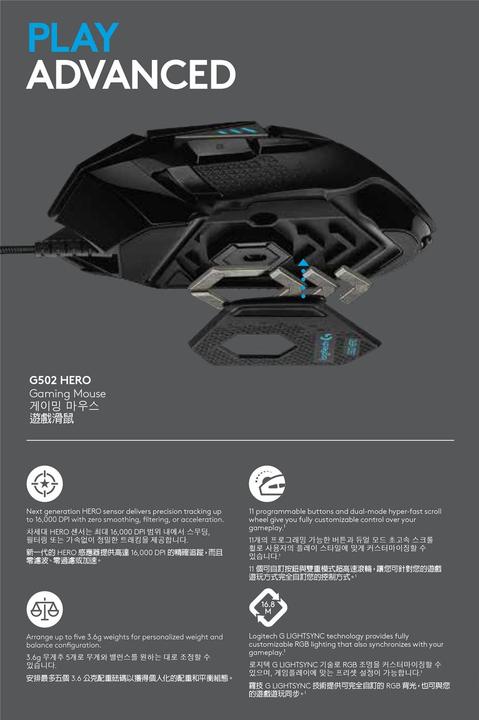 Image du produit Logitech G G502 Héro (Filaire)