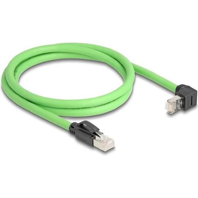 Thumbnail - Delock RJ45 Netzwerkkabel Cat.6A Stecker zu Stecker oben gew (SF/UTP, CAT6a, 1 m), Netzwerkkabel