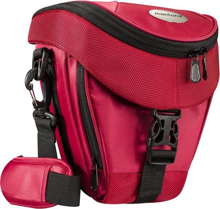 Produktbild mantona Premium Colttasche rot (Kamera Schultertasche, Kamera Bereitschaftstasche, 5.85 l)