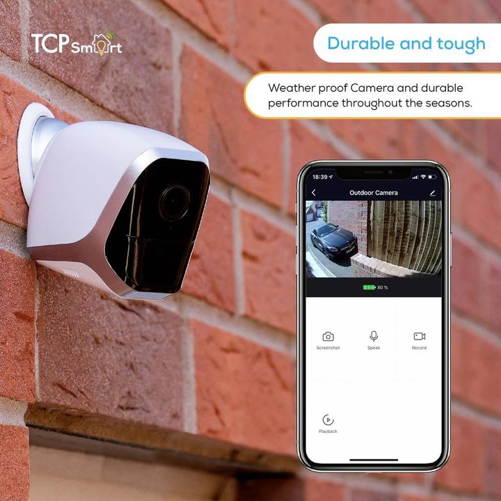 Image du produit TCP Smart Caméra de surveillance Caméra WIFI WLAN IP 1920 x 1080 Pixel (1920 x 1080 Pixels)