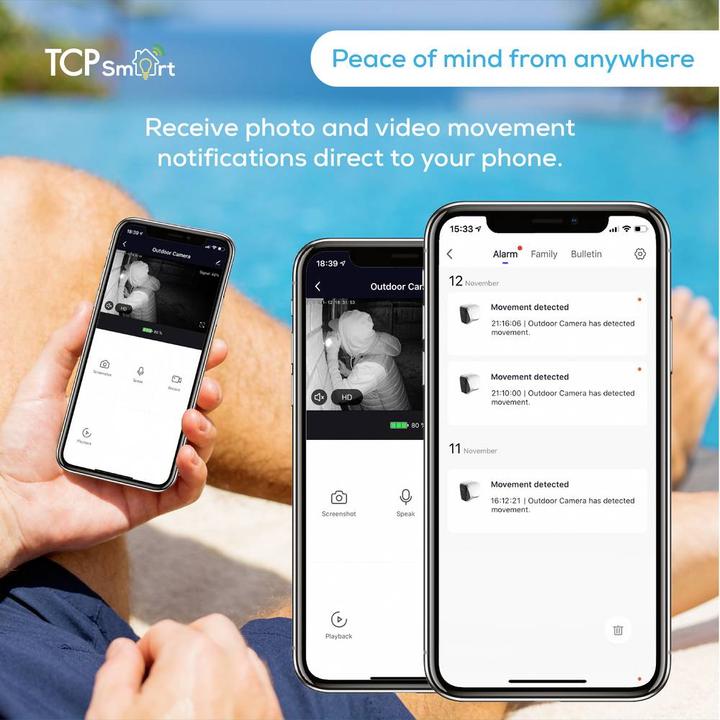 Image du produit TCP Smart Caméra de surveillance Caméra WIFI WLAN IP 1920 x 1080 Pixel (1920 x 1080 Pixels)