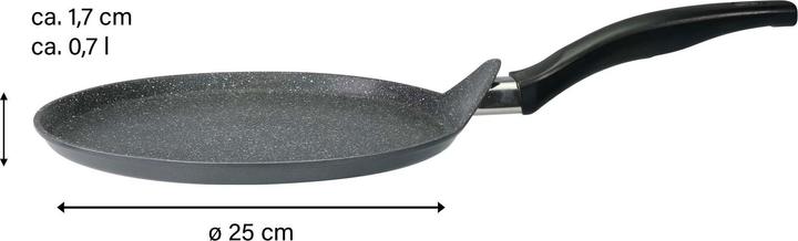 Produktbild Stoneline ® Crêpes-Pfanne 25 cm, mit Teigverteiler (25 cm, Crêpe Pfanne, Aluminium)