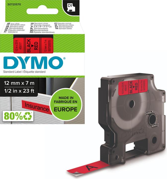 Actual product image Dymo S0720570 (1.20 cm, Red)