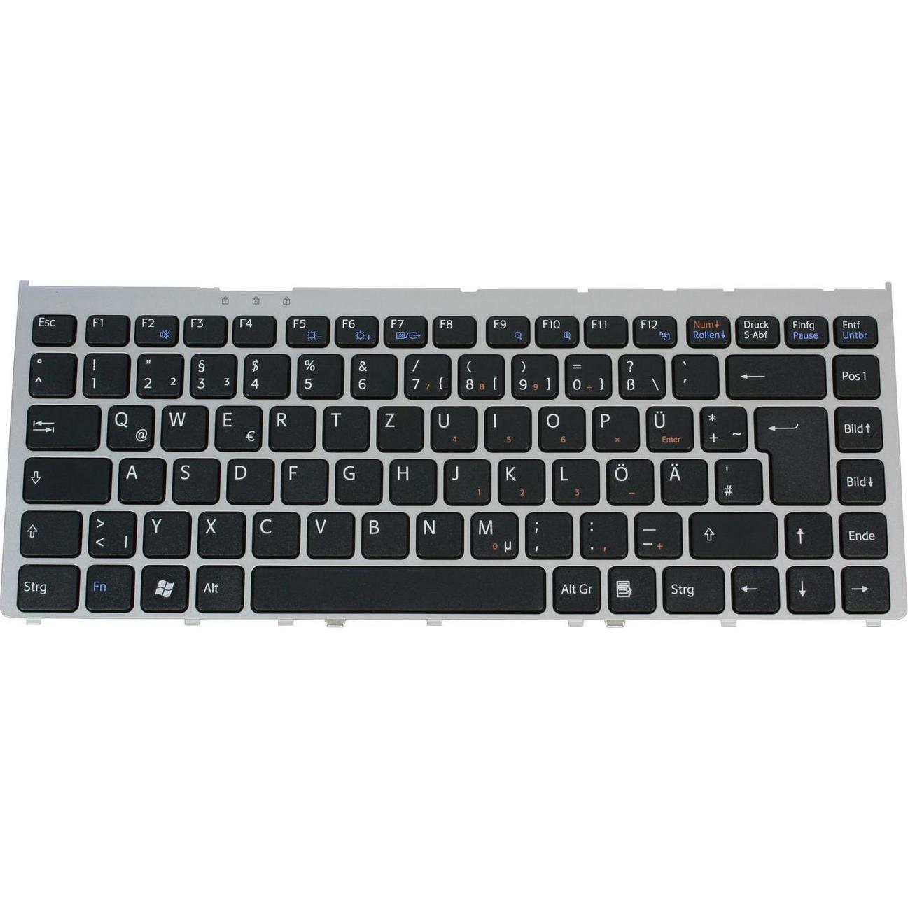 Sony A1547211B Keyboard, DE, Notebook Ersatzteile, Schwarz, Grau