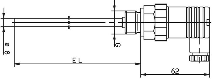 Actual product image Jumo Temperature sensor screw-in resistance thermometer with plug-in connection