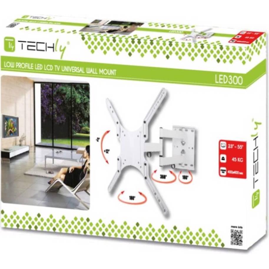 Thumbnail - Techly ICA-PLB-136MW (Wand, 55", 45 kg), TV Wandhalterung, Weiss