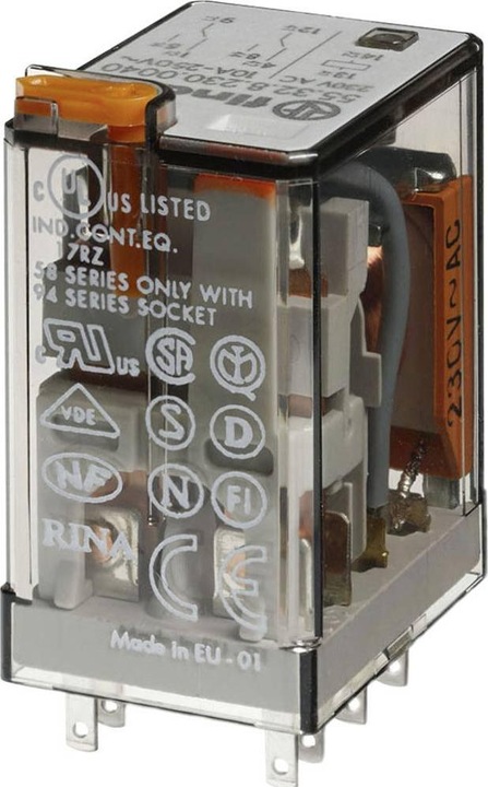 Image du produit Finder 55.32.8.230.0054 Relais enfichable 230 V/AC 10 A 2 inverseurs 10 pcs.