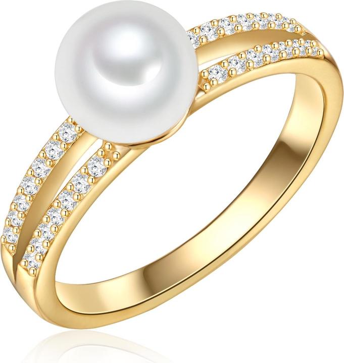 Image du produit Valero Pearls Femme argent sterling zirconium perle d'eau douce de culture or jaune - 32346 (60, Argent 925)