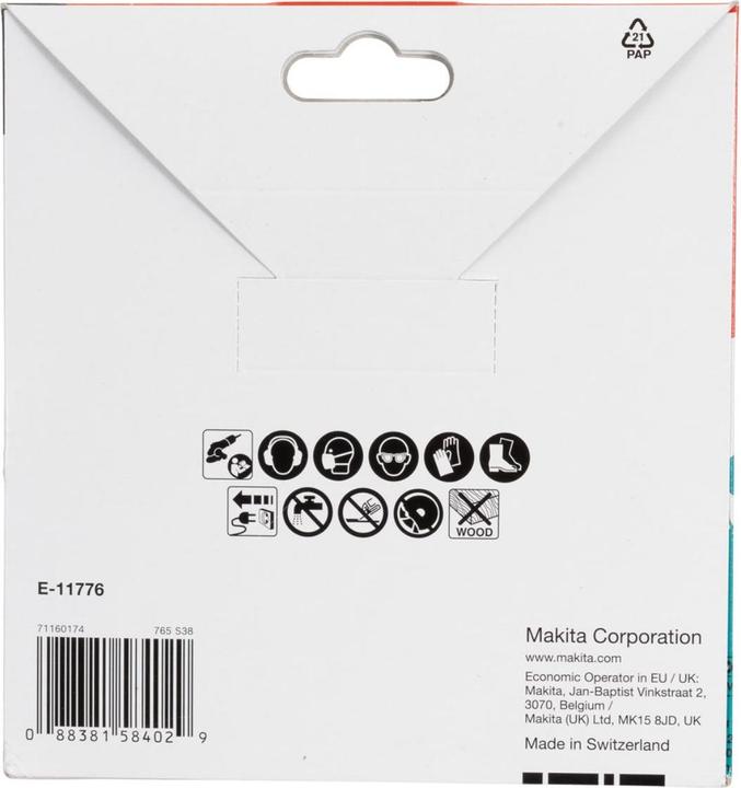 Actual product image Makita E-11776 Cut-off wheel 125mm Uni.X-Lock