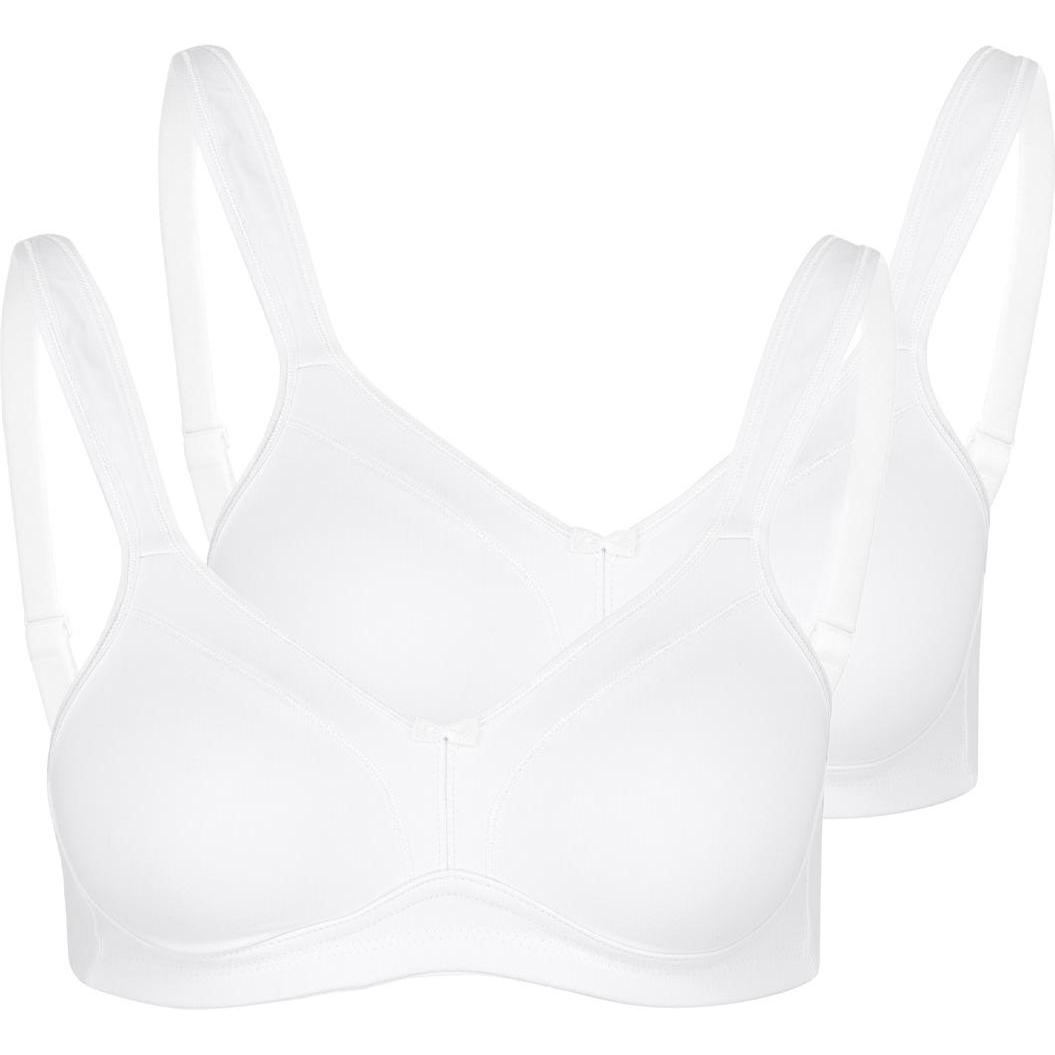 Susa, BH, 2er Pack Comfort Topsy BH ohne Bügel, Weiss, (95 A, 2er Pack)