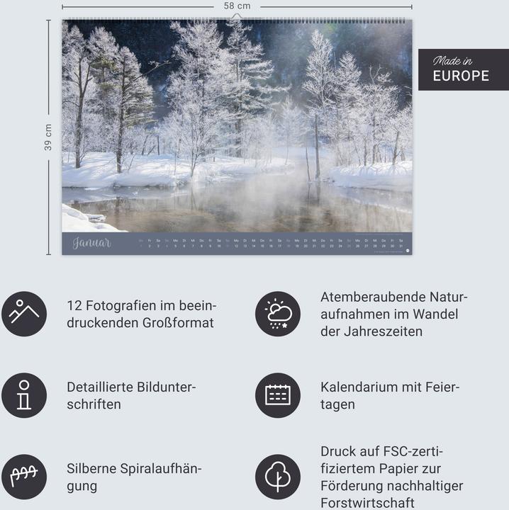 Actual product image Zauberwälder Edition Kalender 2026 (58 x 39 cm)