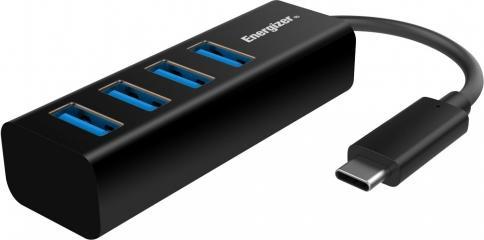 Immagine prodotto Energizer Adattatore Hub Ultimate USB-C a USB-A 3.0 nero (USB-C, 4 porte)