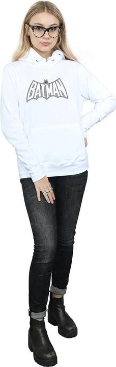 Actual product image Womens/Ladies Batman Retro Crackle Logo Hoodie (XXL)