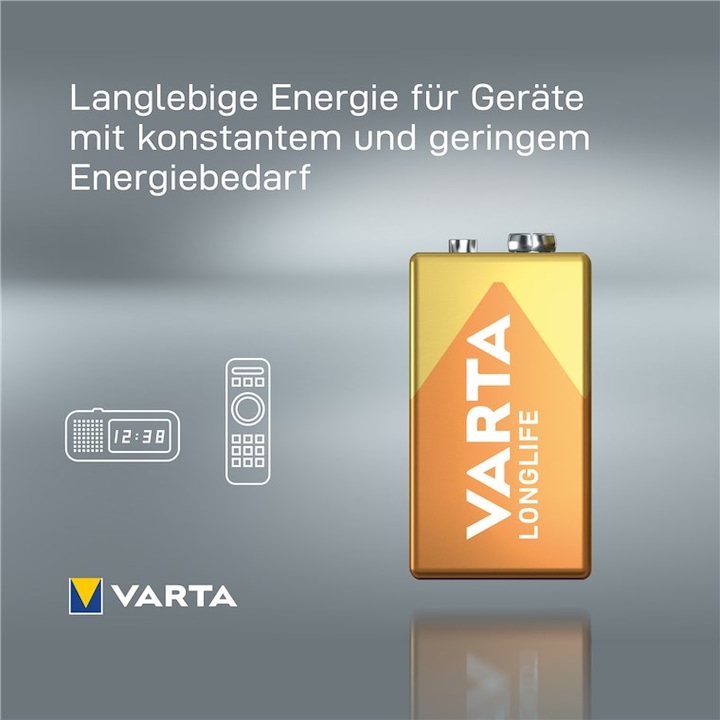 Actual product image Varta Longlife (1 pcs., 9V Block, 565 mAh)