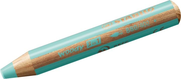 Actual product image STABILO woody 3 in 1 coloured pencil (Pastel blue, 1 x)