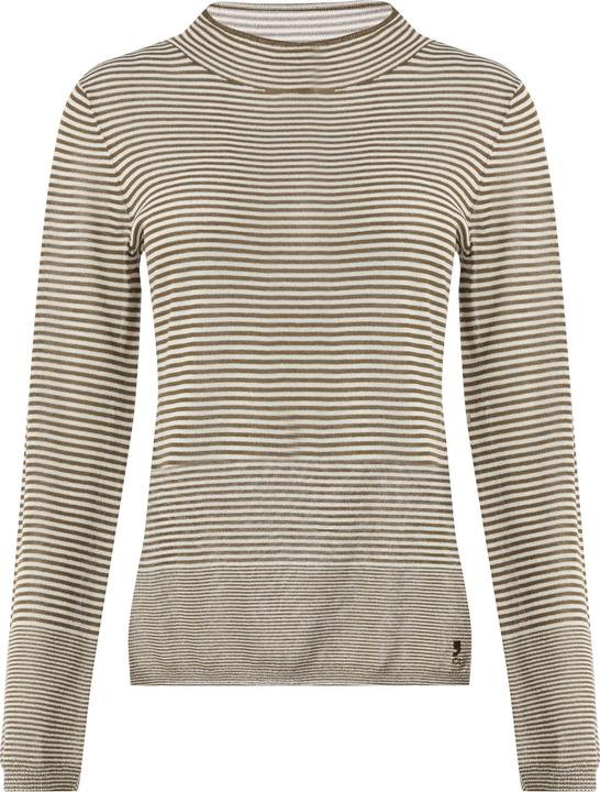 Produktbild Comma Strickpullover Semitransparenter Strickpullover mit angedeutetem Stehkragen (40)