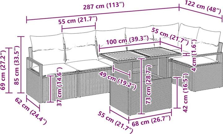 Produktbild vidaXL Garten-Essgruppe