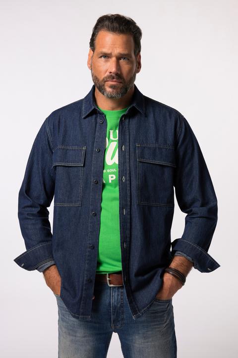 Produktbild JP1880 JP 1880 Jeanshemd, Denim, Langarm, Kentkragen, Modern Fit (4XL)