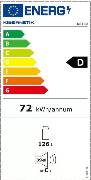 Label énergétique Kibernetik KS130 (130 l)