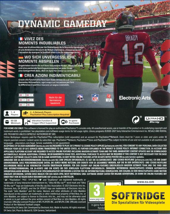 Immagine prodotto EA Games Madden NFL 22 (PS5, DE, EN, FR, IT)